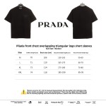 Prada chest overlapping triangle label short sleeve T-Shirts