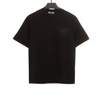 Prada chest overlapping triangle label short sleeve T-Shirts