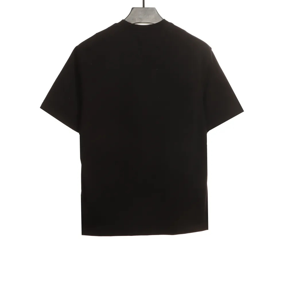  Prada chest overlapping triangle label short sleeve T-Shirts