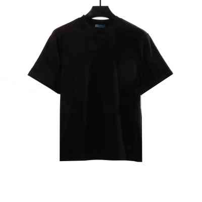 Prada collar inverted triangle short sleeve black T-Shirts 01