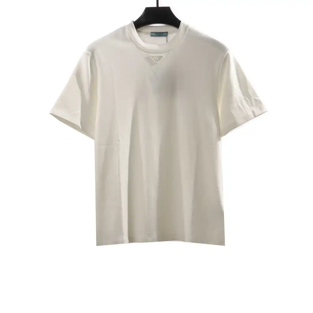  Prada collar inverted triangle short sleeve white T-Shirts