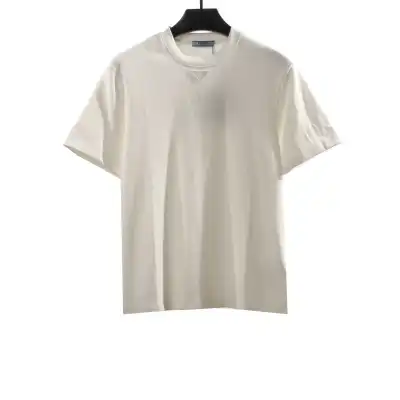  Prada collar inverted triangle short sleeve white T-Shirts 01