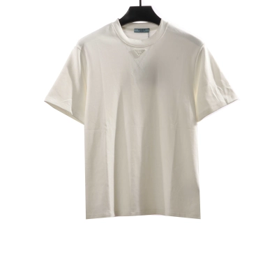 Prada collar inverted triangle short sleeve white T-Shirts 01