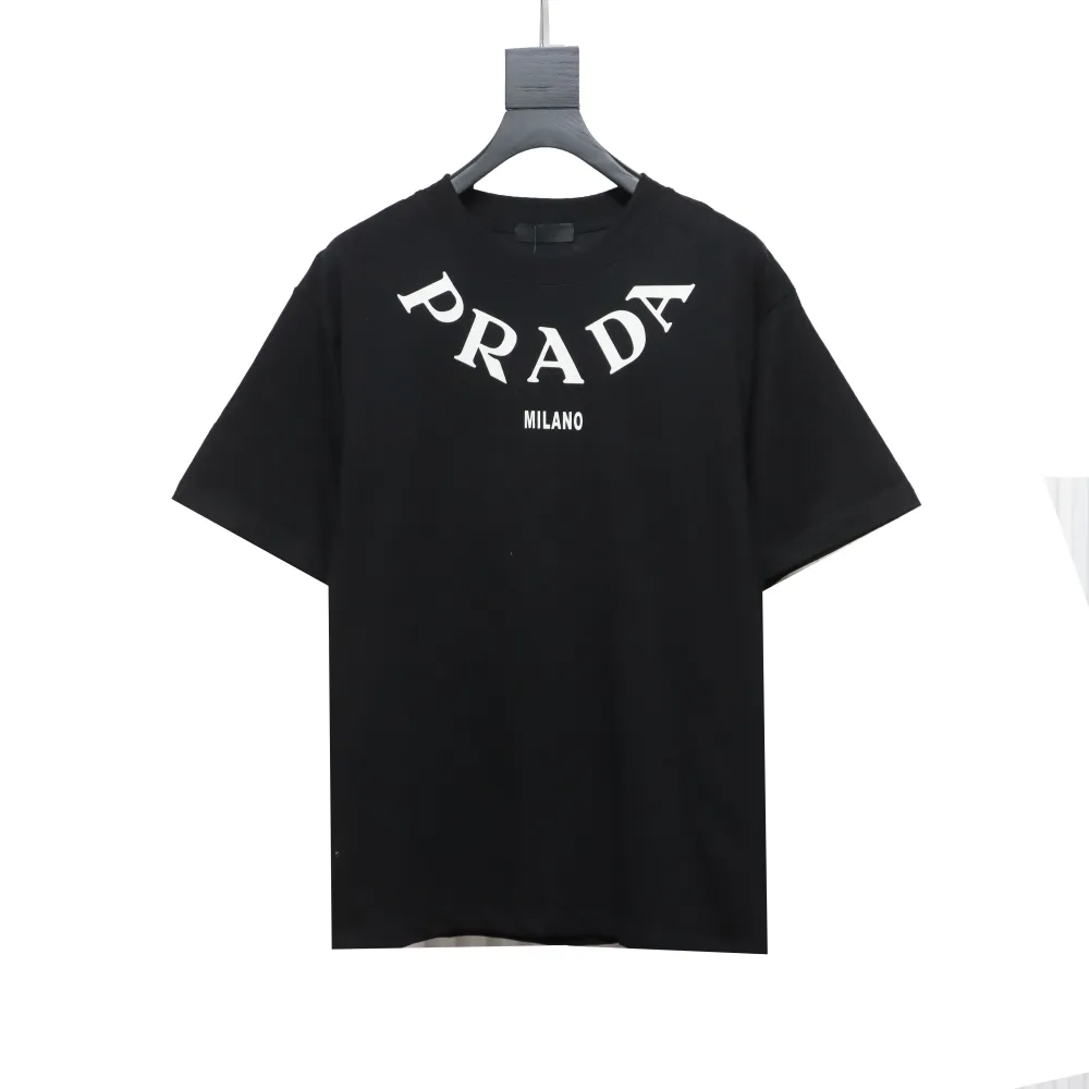  Prada collar necklace large letter short-sleeved T-shirt 1901 T-Shirts
