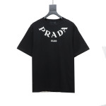 Prada collar necklace large letter short-sleeved T-shirt 1901 T-Shirts