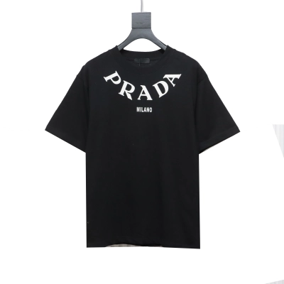 Prada collar necklace large letter short-sleeved T-shirt 1901 T-Shirts 01
