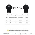  Prada collar necklace large letter short-sleeved T-shirt 1901 T-Shirts