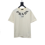 Prada collar necklace large letter short-sleeved T-shirt 1902 T-Shirts