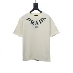  Prada collar necklace large letter short-sleeved T-shirt 1902 T-Shirts