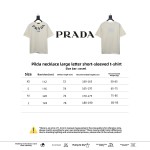 Prada collar necklace large letter short-sleeved T-shirt 1902 T-Shirts