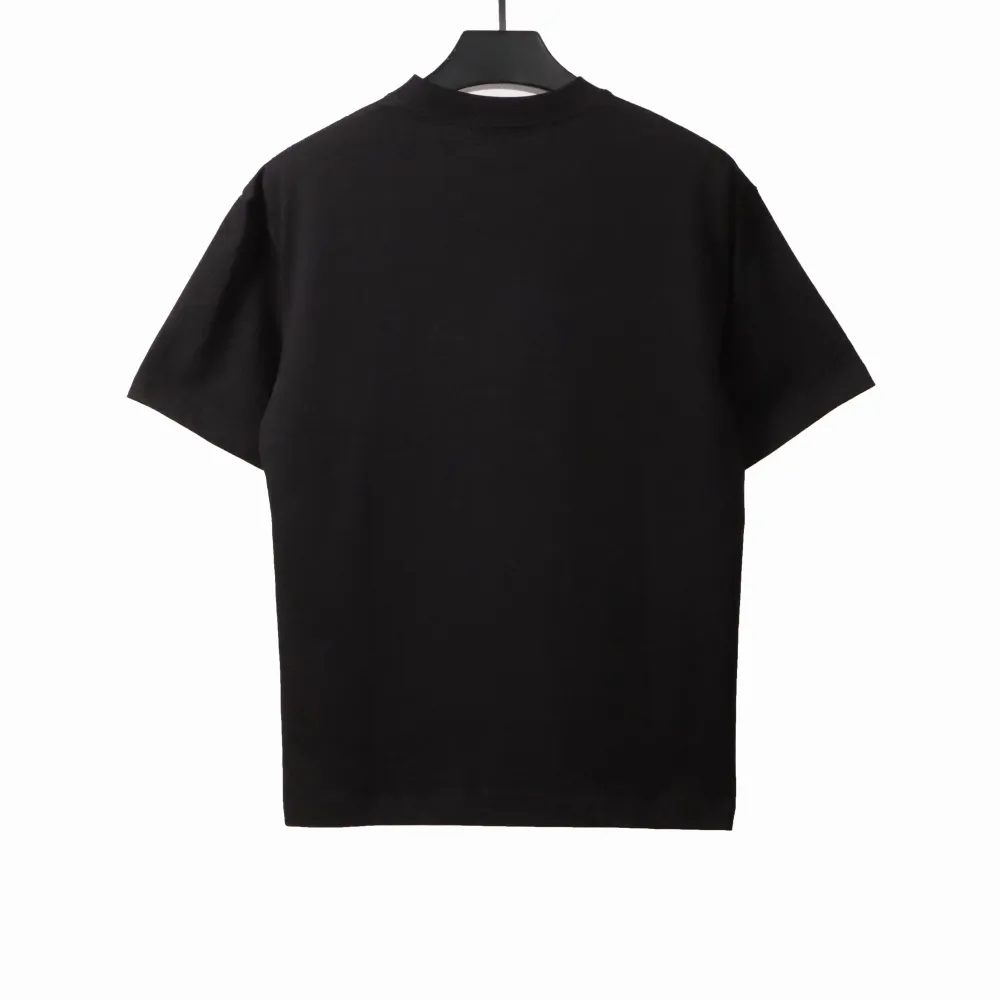  Prada hot diamond letter short sleeves black T-Shirts