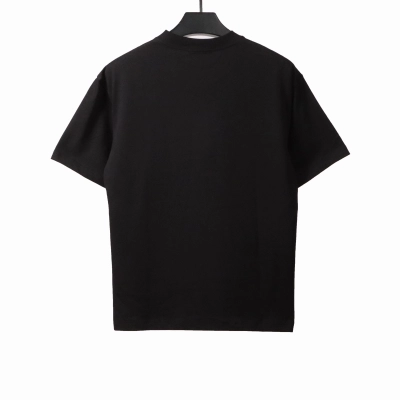 Prada hot diamond letter short sleeves black T-Shirts 02