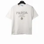 Prada hot diamond letter short sleeves white T-Shirts