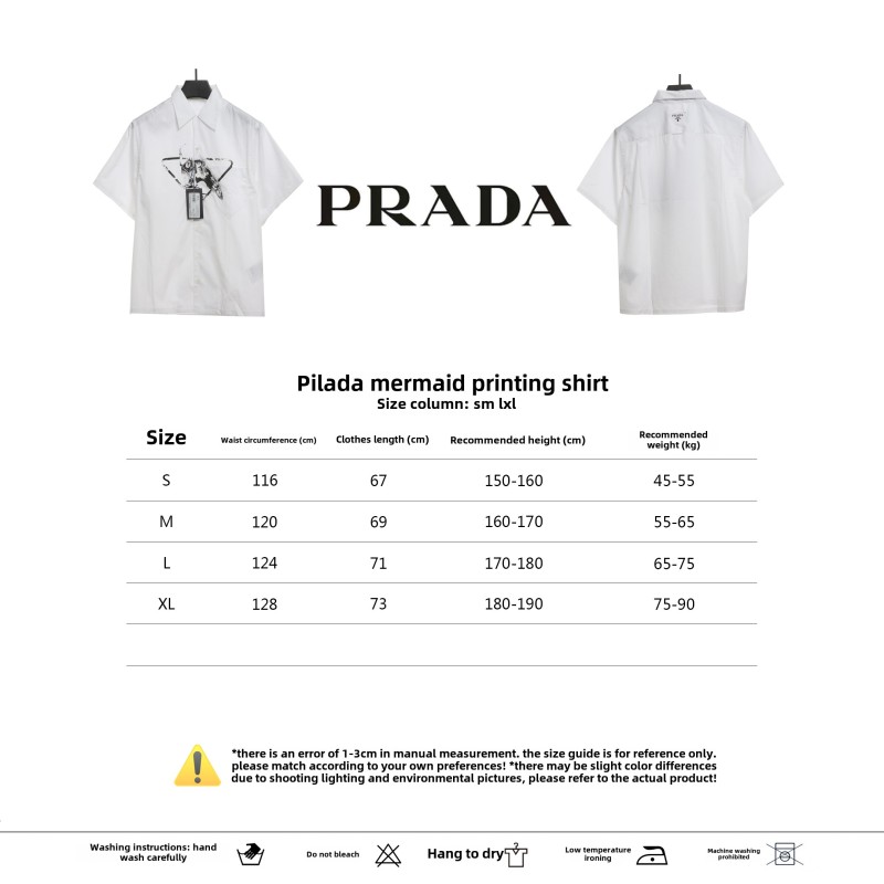 Prada piranha print shirt white T-Shirts