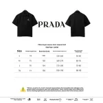  Prada slogan woven short-sleeved shirt Black T-Shirts