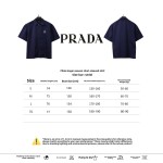 Prada slogan woven short-sleeved shirt blue T-Shirts
