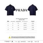  Prada slogan woven short-sleeved shirt blue T-Shirts