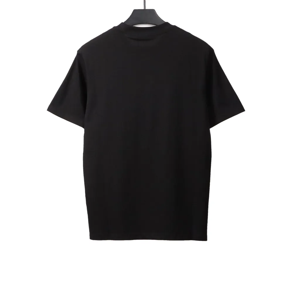  Prada three-dimensional laminated letter short sleeve black T-Shirts