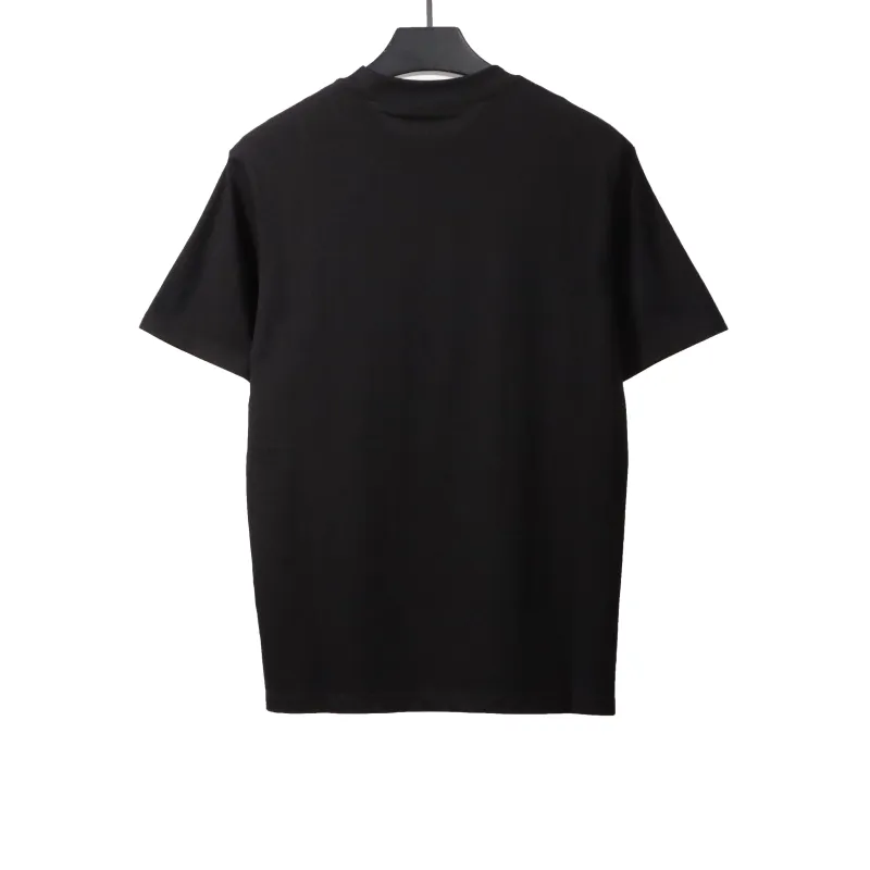  Prada three-dimensional laminated letter short sleeve black T-Shirts