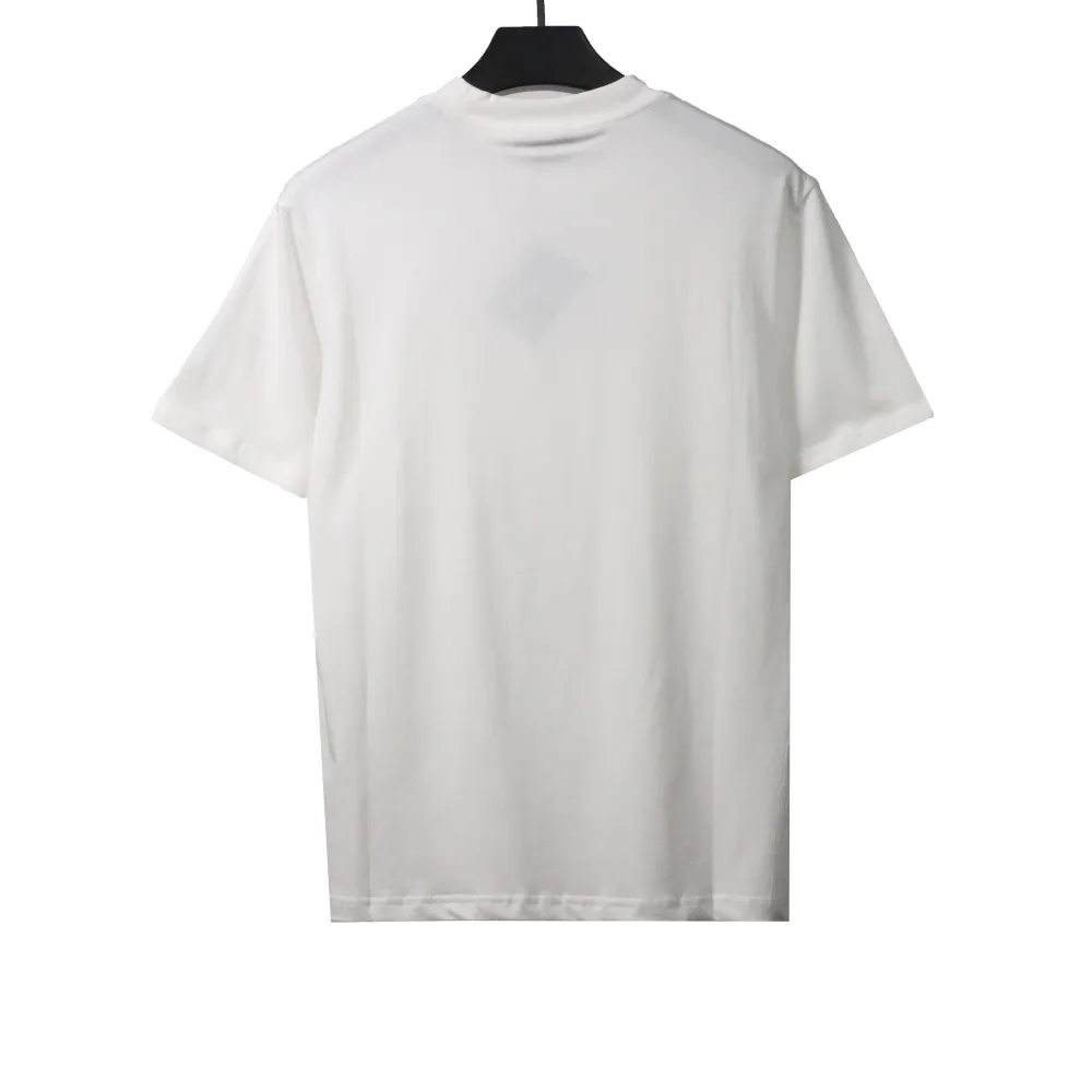  Prada three-dimensional laminated letter short sleeve white T-Shirts