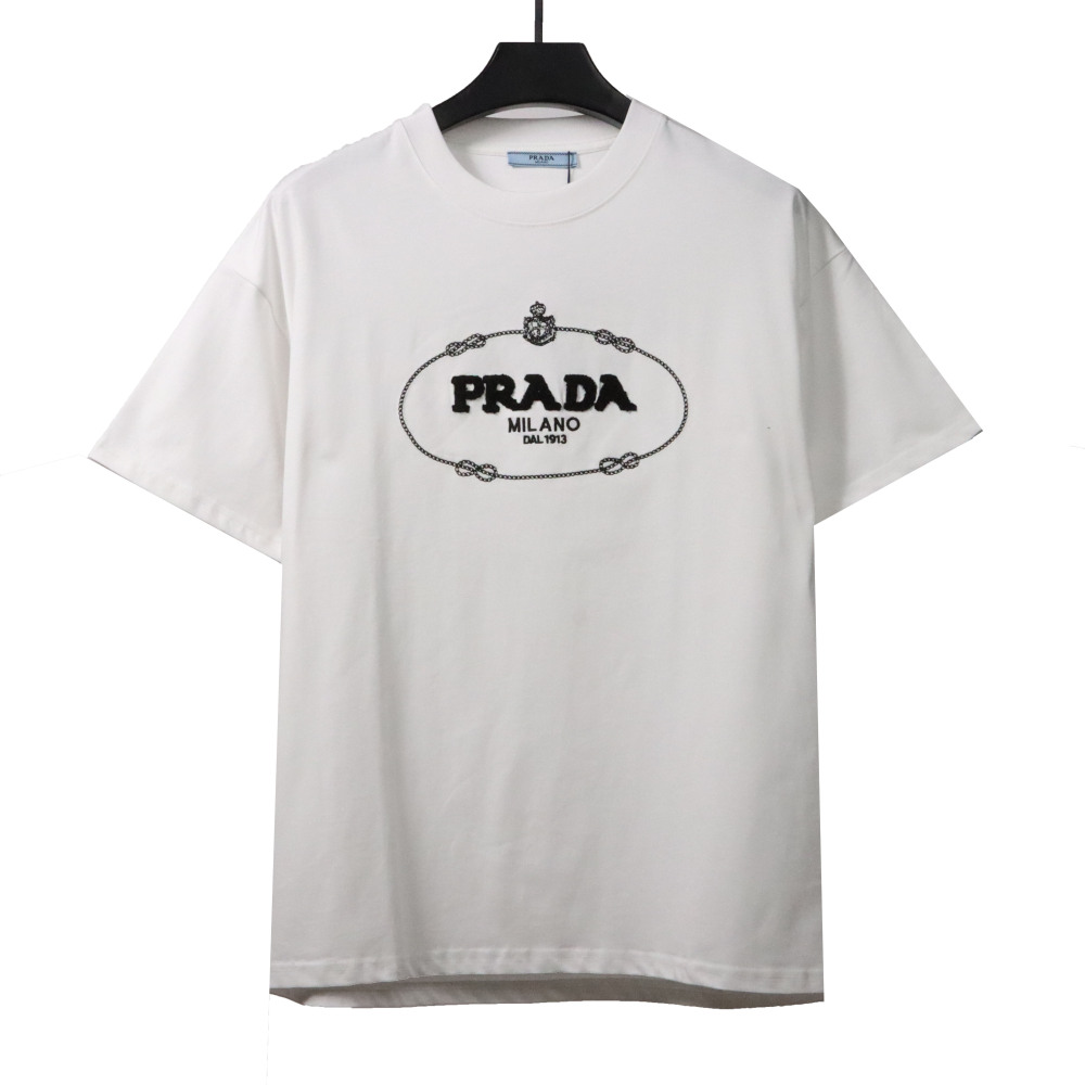 Prada towel letter logo short sleeve white T-Shirts