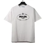  Prada towel letter logo short sleeve white T-Shirts