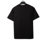 Prada triangle leather logo short sleeve black T-Shirts