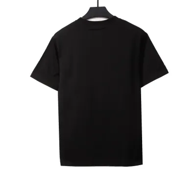  Prada triangle leather logo short sleeve black T-Shirts 02