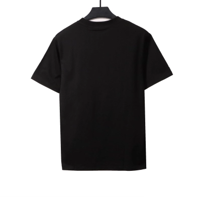 Prada triangle leather logo short sleeve black T-Shirts 02