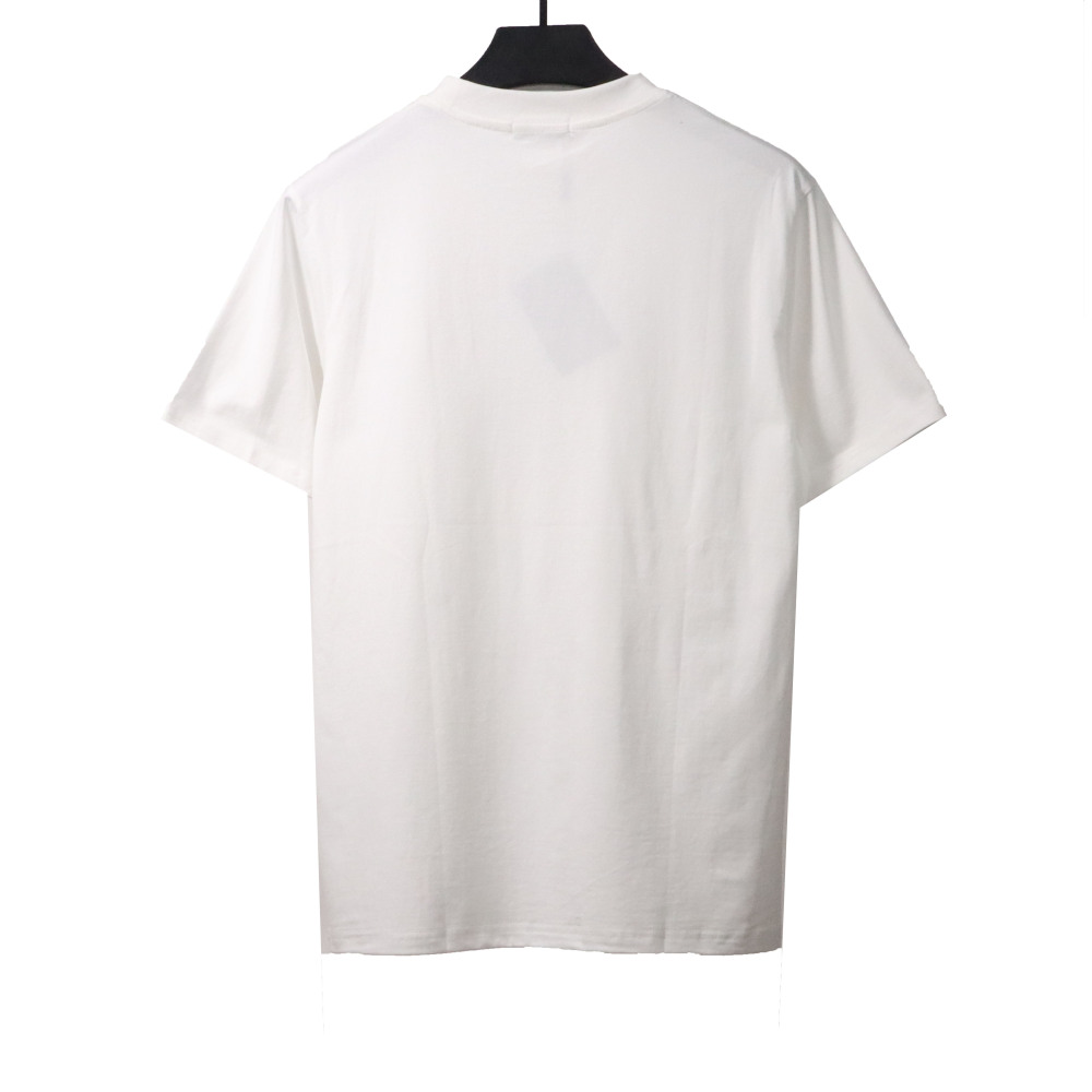 Prada triangle leather logo short sleeve white T-Shirts