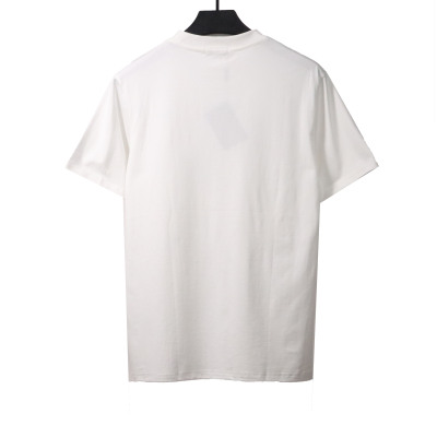 Prada triangle leather logo short sleeve white T-Shirts 02