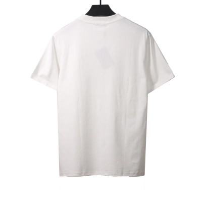  Prada triangle leather logo short sleeve white T-Shirts 02