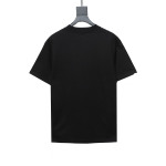 Prada triangle logo color block letter short-sleeved T-shirt black T-Shirts