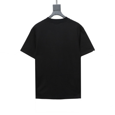 Prada triangle logo color block letter short-sleeved T-shirt black T-Shirts 02