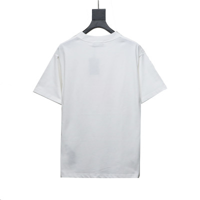 Prada triangle logo color block letter short-sleeved T-shirt white T-Shirts 02