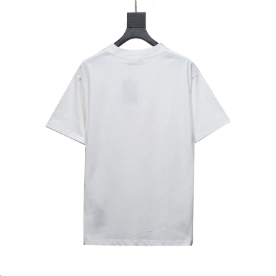 Prada triangle logo color block letter short-sleeved T-shirt white T-Shirts 02