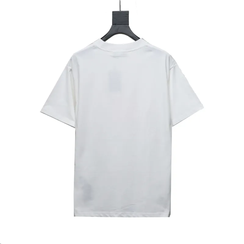  Prada triangle logo color block letter short-sleeved T-shirt white T-Shirts