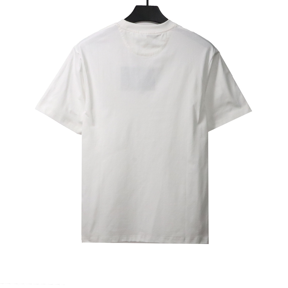 Prada triangle overlapping leather label short sleeve T-Shirts
