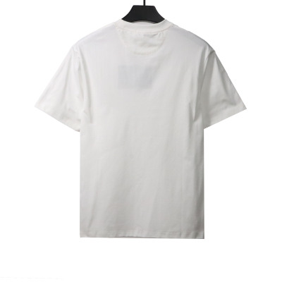 Prada triangle overlapping leather label short sleeve T-Shirts 02