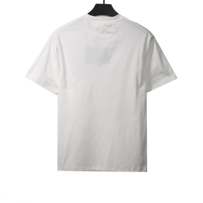Prada triangle overlapping leather label short sleeve T-Shirts 02