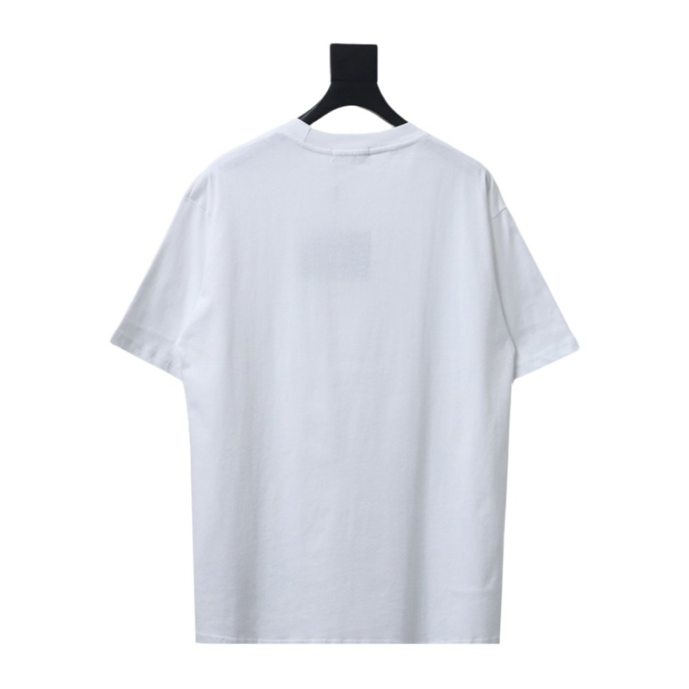 Prada wave line triangle embroidered short-sleeved T-shirt T-Shirts