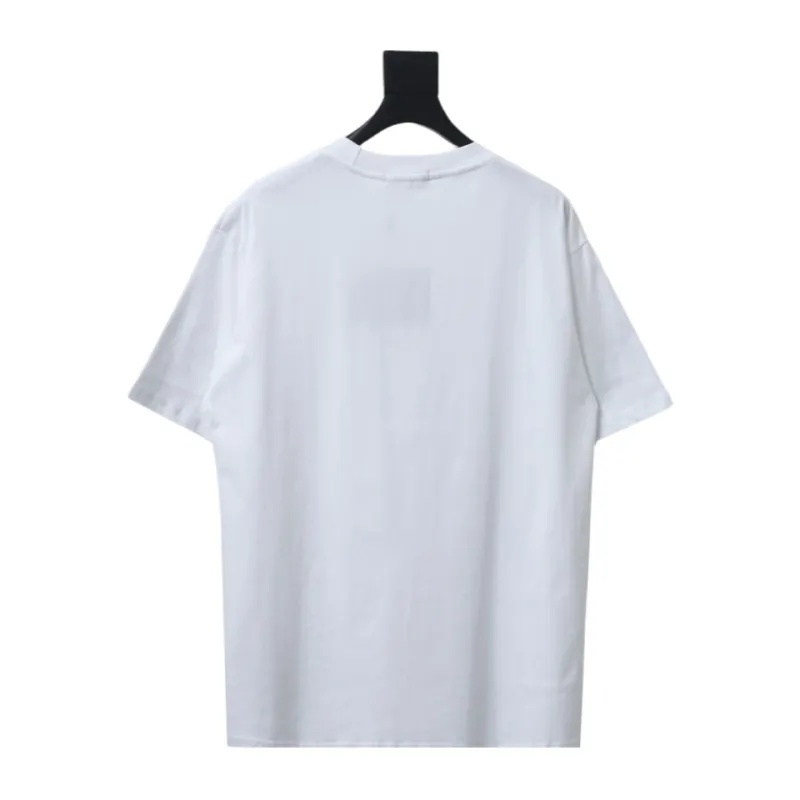 Prada wave line triangle embroidered short-sleeved T-shirt T-Shirts