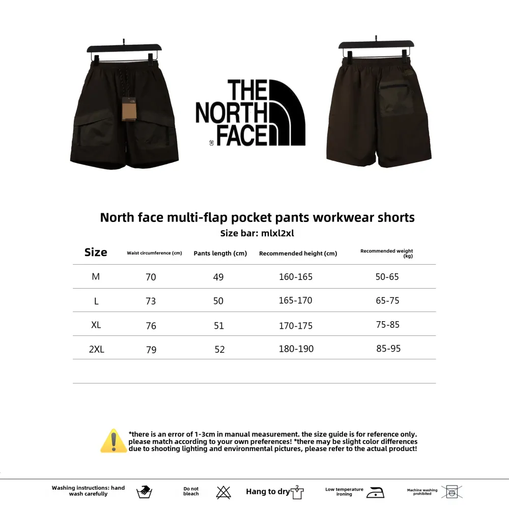 The North Face multi-pocket cargo Short Pants gray-green