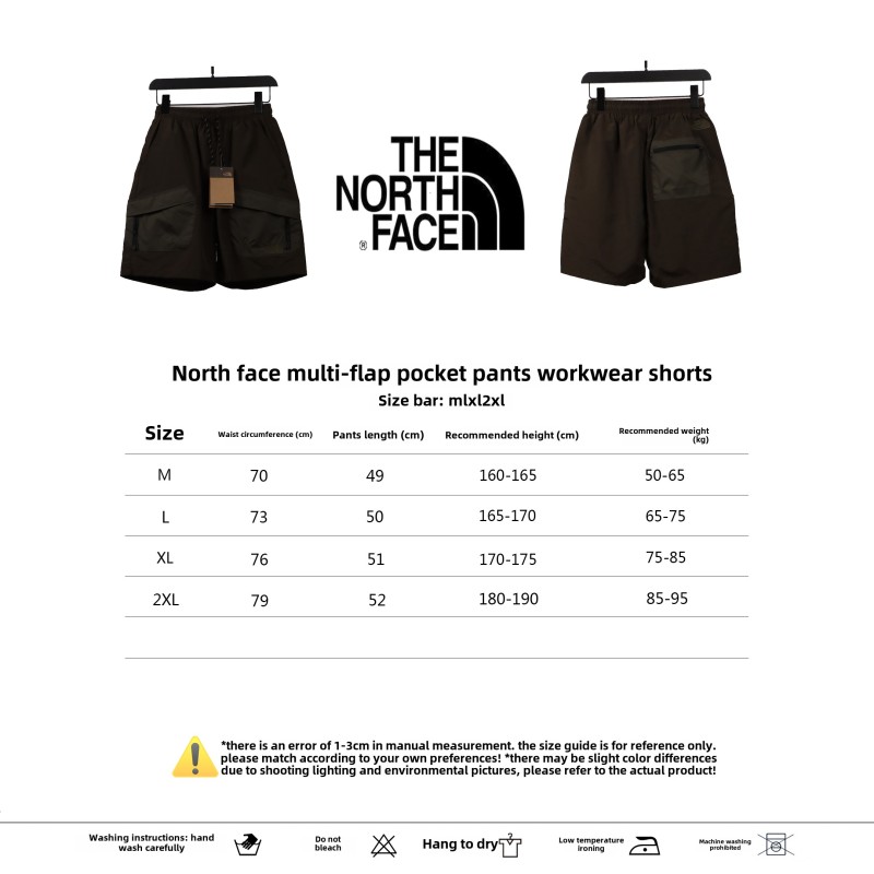 The North Face multi-pocket cargo Short Pants gray-green
