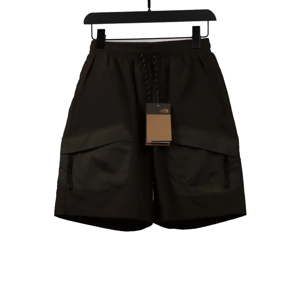 the n0*h F**e multi-pocket cargo short pants gray-green