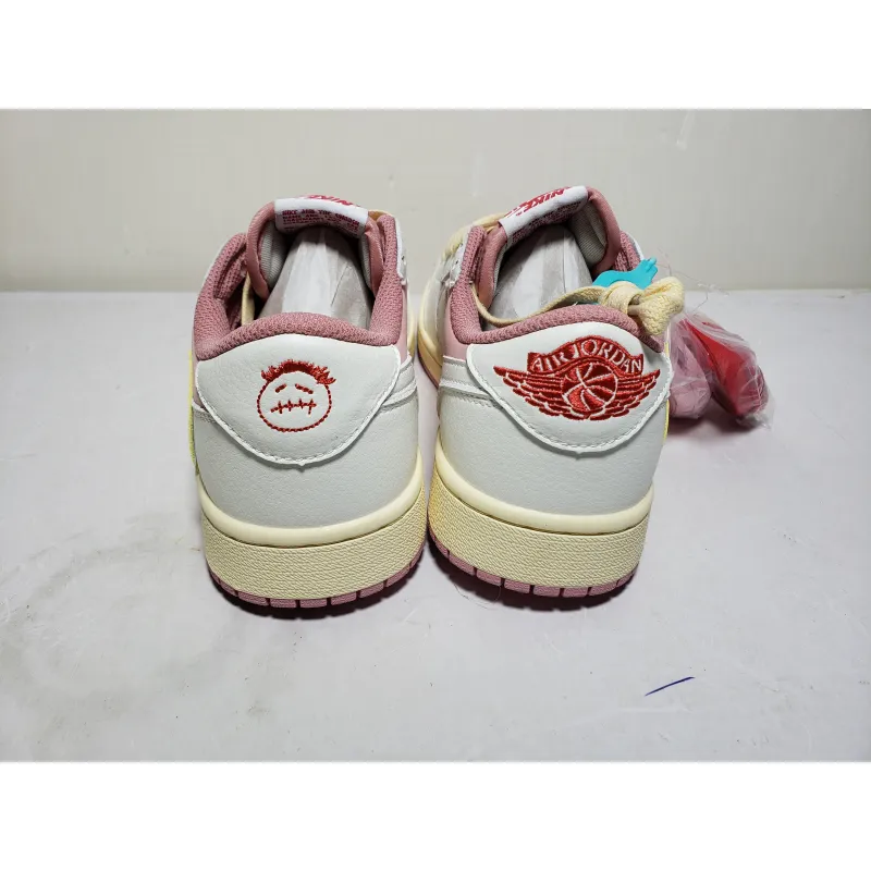Uabat Travis Scott x Air Jordan 1 Low GET White Pink DM7866-600