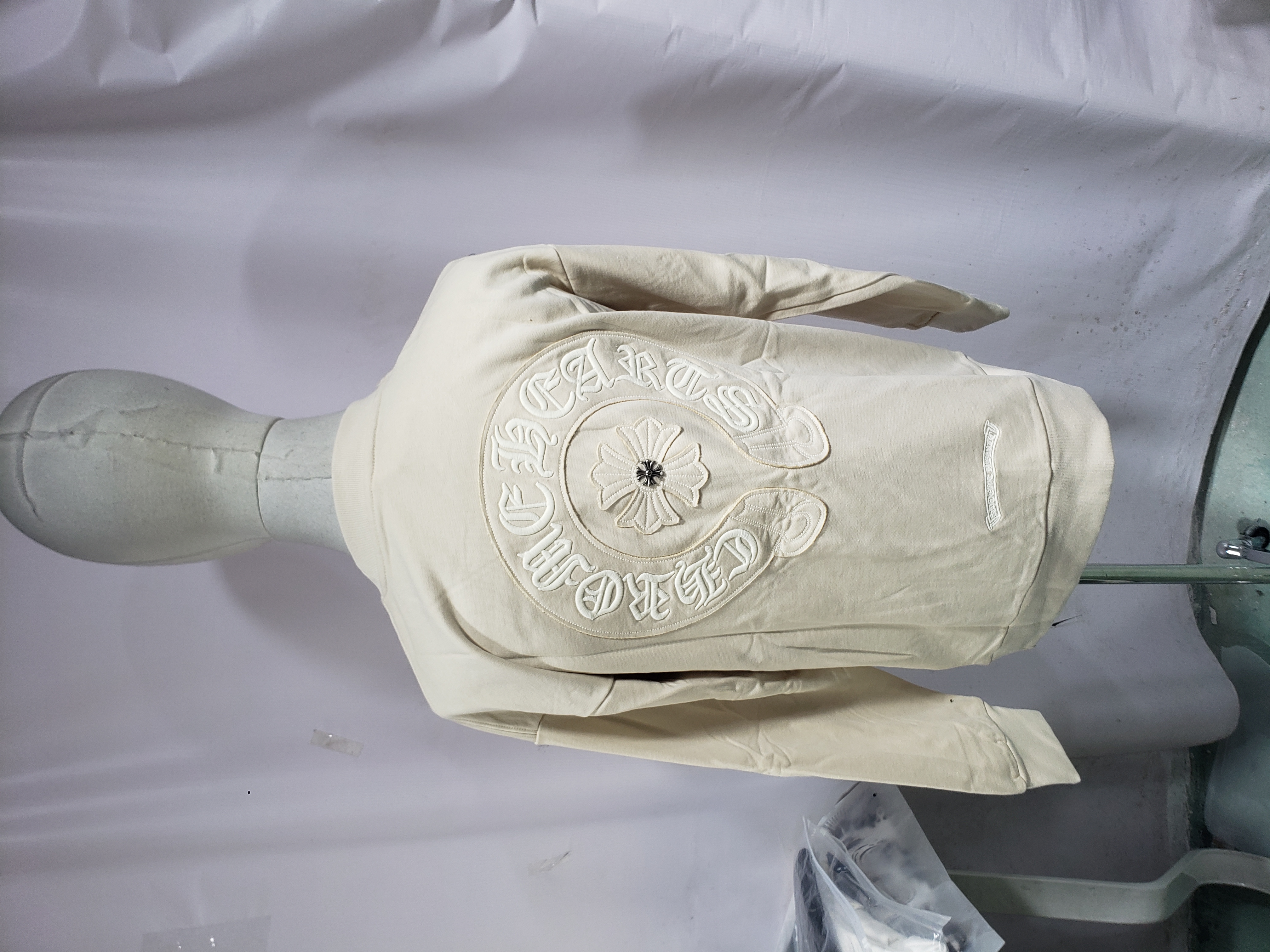 Chrome Hearts distressed burnt patch Hoodie 2