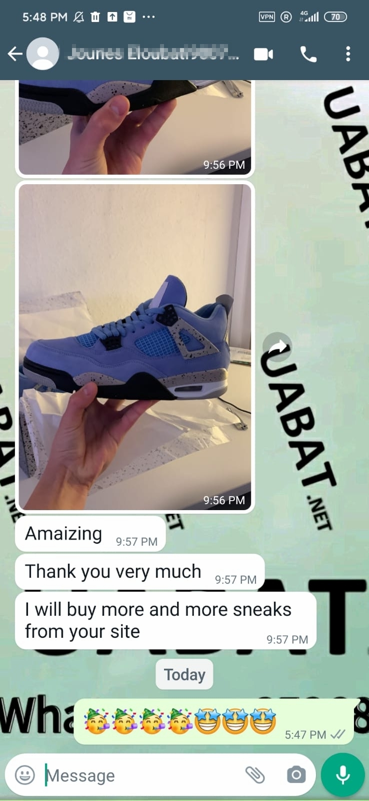 Uabat Jordan 4 Retro University Blue, CT8527-400 review uabat reviews 01