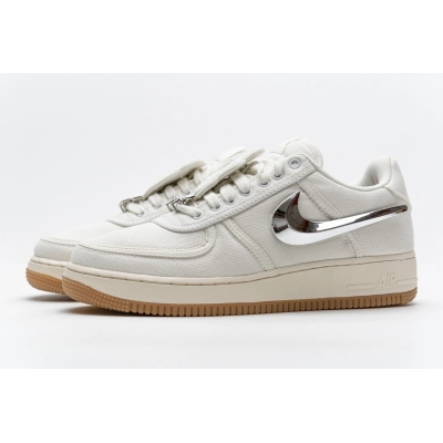  【Flash Sale】Perfectkicks Air Force 1 Low Travis Scott Sail,AQ4211-101 02