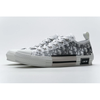  Perfectkicks Dior B23 HT Oblique Transparency Low H565 White Black 01